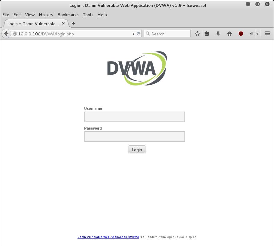 Damn Vulnerable Web Application