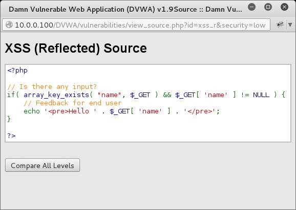 DVWA XSS Reflected