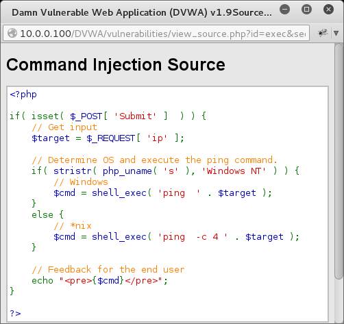 DVWA Command Injection