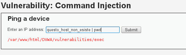 DVWA Command Injection