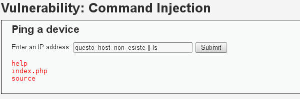 DVWA Command Injection