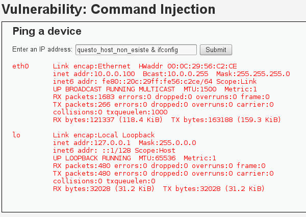 DVWA Command Injection