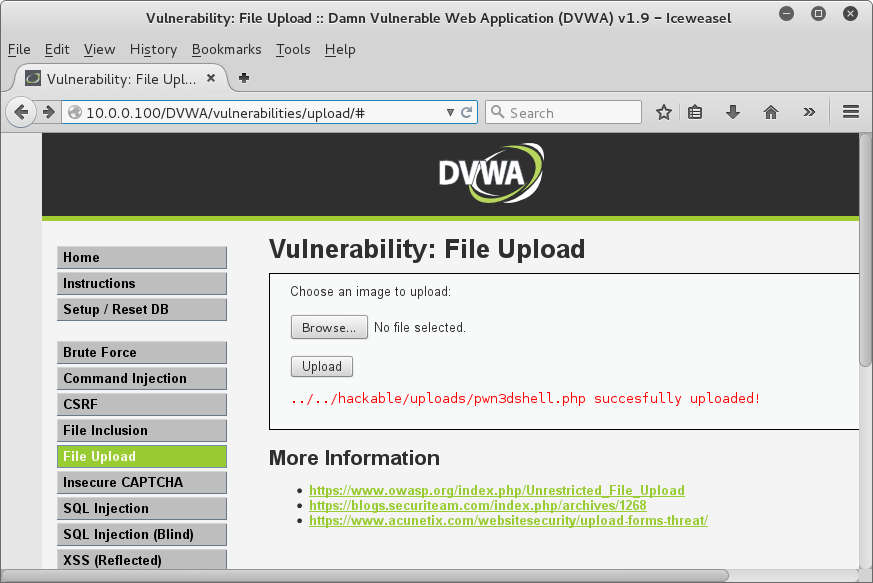 DVWA File Upload