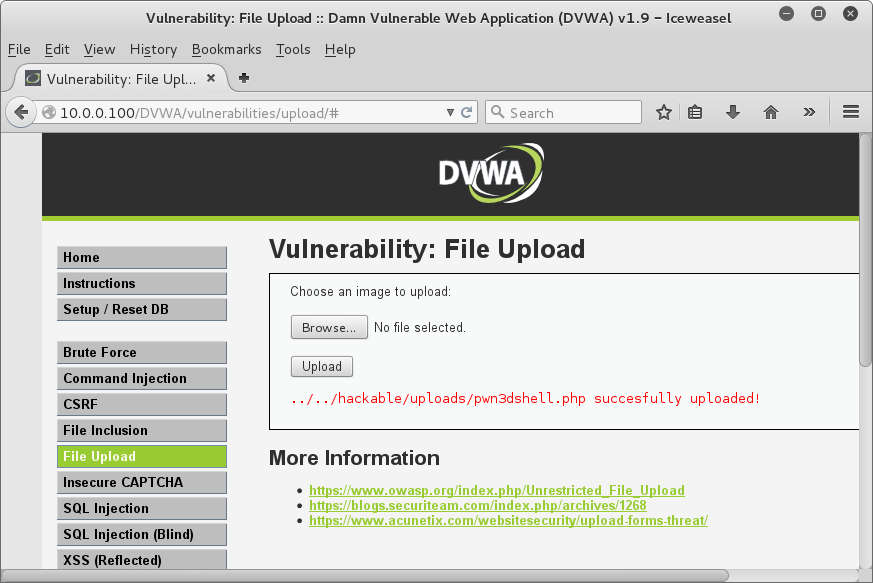 DVWA File Upload